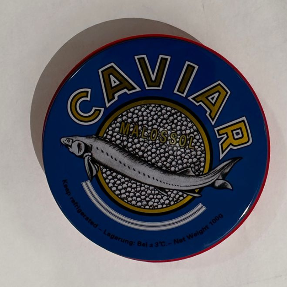 Caviar Malossol 100g чёрная осетровая икра - фото 1 - id-p2092719179