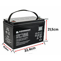 Аккумулятор Powermat Мощность 12V/100 АчPM-AGM-100AHM2 Польша