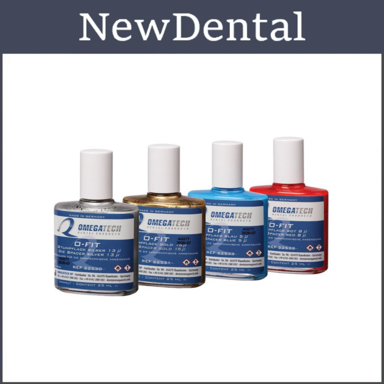 Штумпфлак Stumpflak №22533 БЛАКИТНИЙ 25мл OMEGATech, фото 1