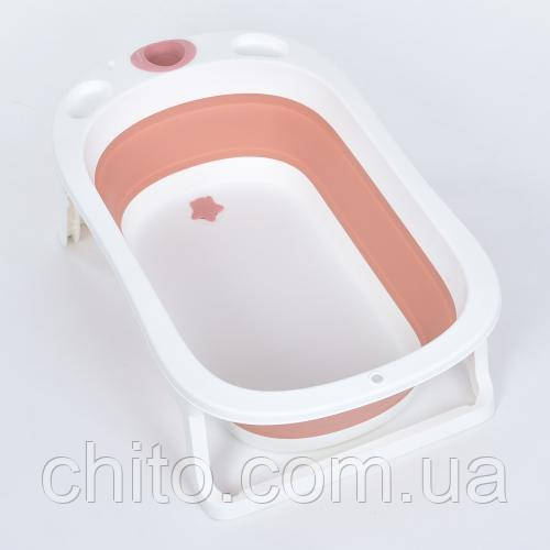 Ваночка дитяча EL Camino ME 1139 SPRINKLE Pink силікон складна 80*48,5*21