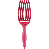 Olivia Garden Fingerbrush Boar & Nilon Medium Hot Pink Щетка для волос