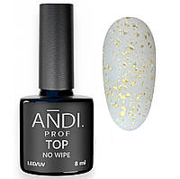 Матовый вельветовый топ с золотой поталью ANDI Prof MATTE TOP COAT Gold