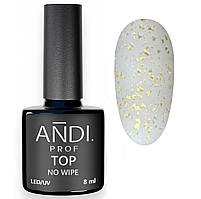 Матовий вельветовий топ з золотою поталлю ANDI Prof MATTE TOP COAT Gold
