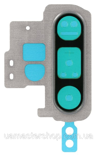 Скло камери Samsung N975 Galaxy Note 10+/N976 з рамкою сріблястого кольору Aura Glow, фото 1