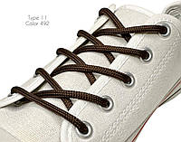 Шнурки для обуви 120см Темно-коричневые круглые 4.5мм полиэстер Тип11