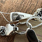 Чоловічий комплект з чорнінням хрест і ланцюжок плоский бісмарк срібло 925 проби 60 см, фото 3