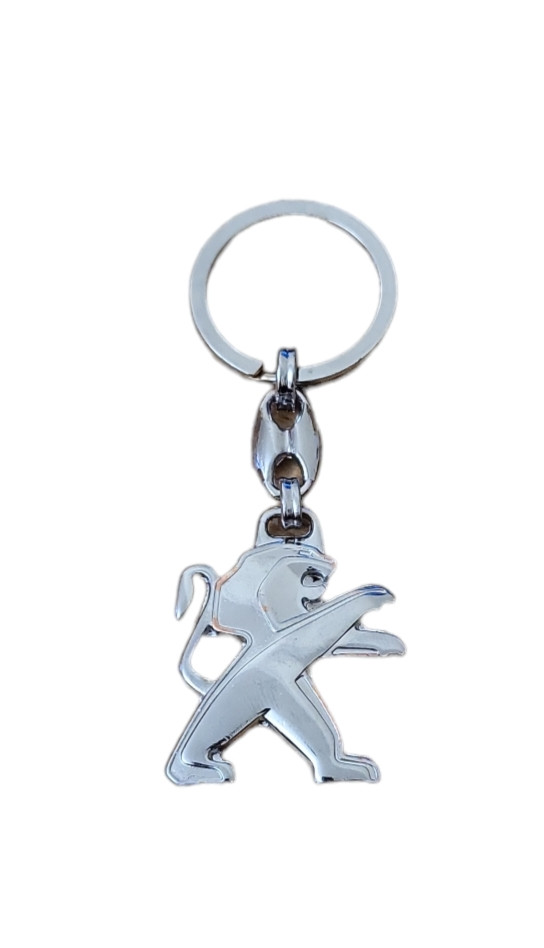 Брелок автомобільний для ключів Пежо Peugeot, Брелок для ключів авто металевий