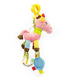 Підвіска м'яка 37 см, з брязкальцем, грызунком і люстерком, фото 2