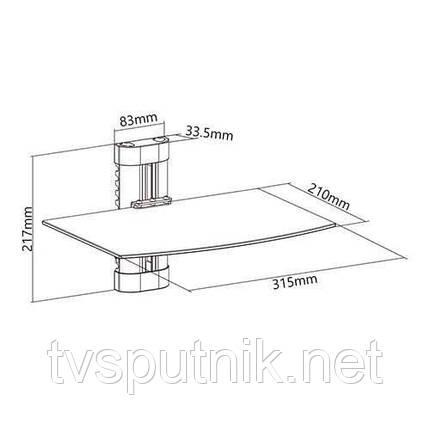 Кронштейн для ДВД (тюнерів) ITECHmount DVD-1, фото 2