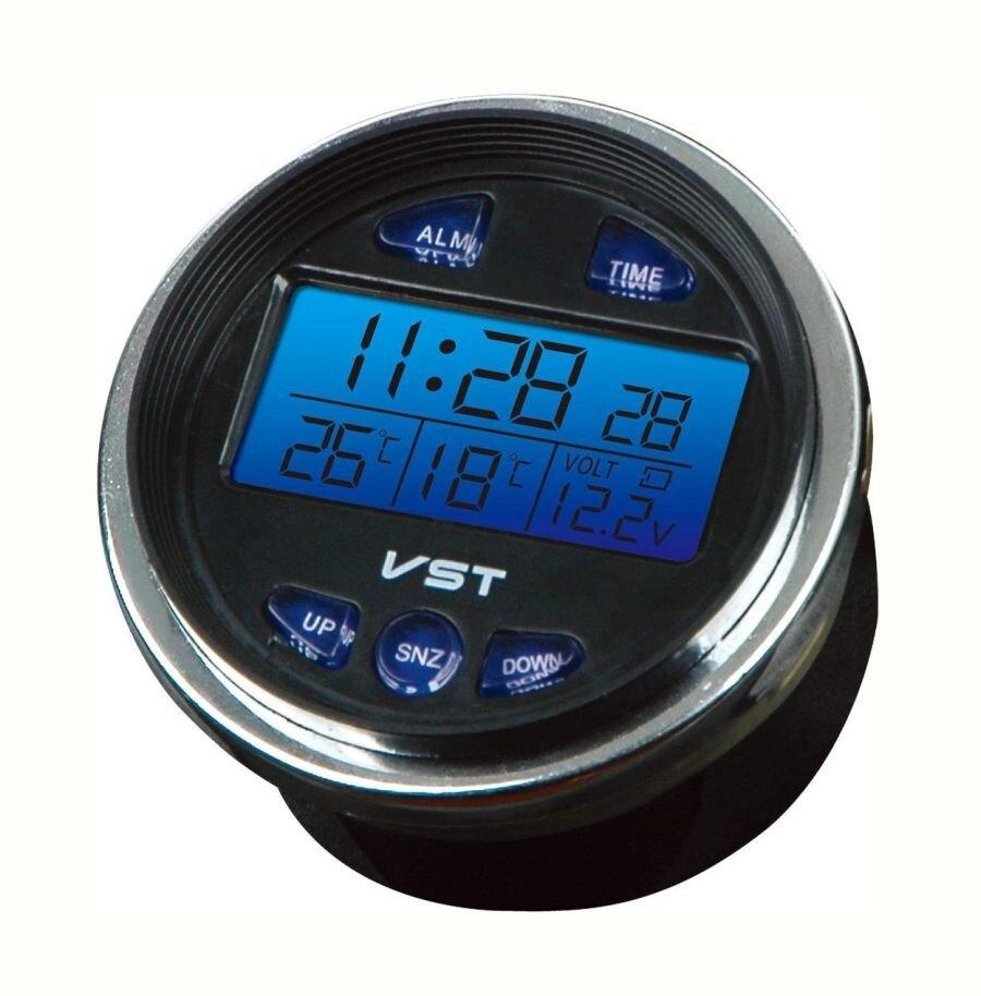 Автомобільний годинник, термометр, вольтметр Vst-7042v
