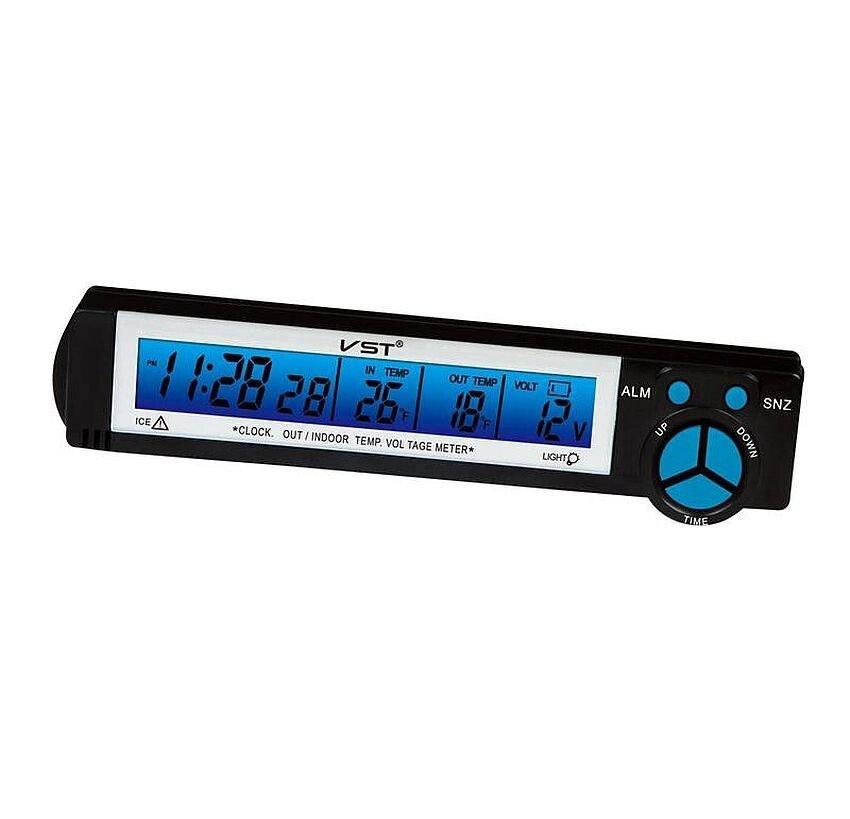 Автомобильные часы, термометр с датчиком Vst-7043v - фото 1 - id-p475252671