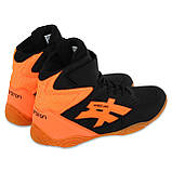 Борцовки Wrestling Maraton на шнурівці W-4010-1 (розмір 36-40) жовтогарячий, фото 5