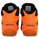 Борцовки Wrestling Maraton на шнурівці W-4010-1 (розмір 36-40) жовтогарячий, фото 6
