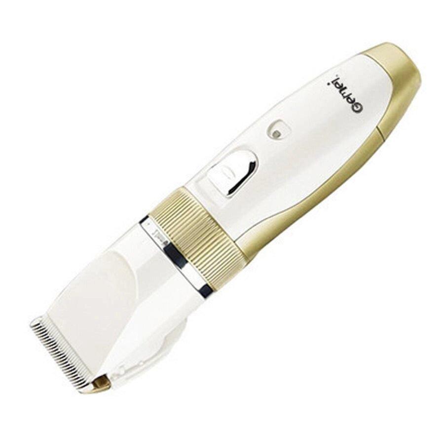 Професійна акумуляторна машинка для стрижки Geemy Gm-6001, white
