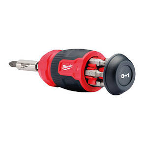 Викрутка з набором біт зі змінними вставками 8 в 1 (PH/PZ/SL/TX) Milwaukee 4932492807, фото 3