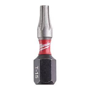 Біти під шурупокрут TORX TX15 25 мм 25 шт Milwaukee Shockwave 4932430873, фото 4