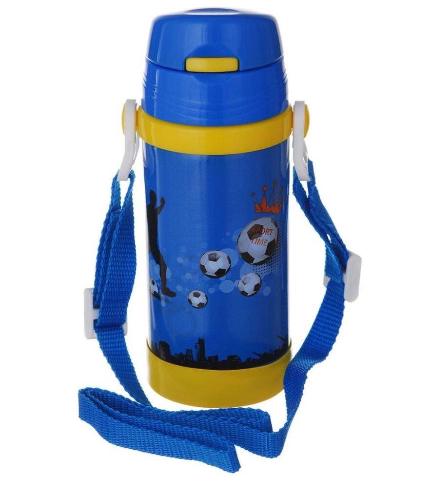 Дитячий термос А-плюс Fl-1776 із трубочкою синій, 320 мл, фото 1