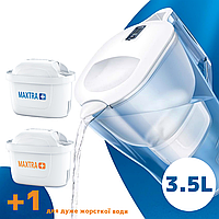 Фильтр для жесткой воды Кувшин Brita Aluna XL Memo 3,5 л Белый + картриджи 2 шт