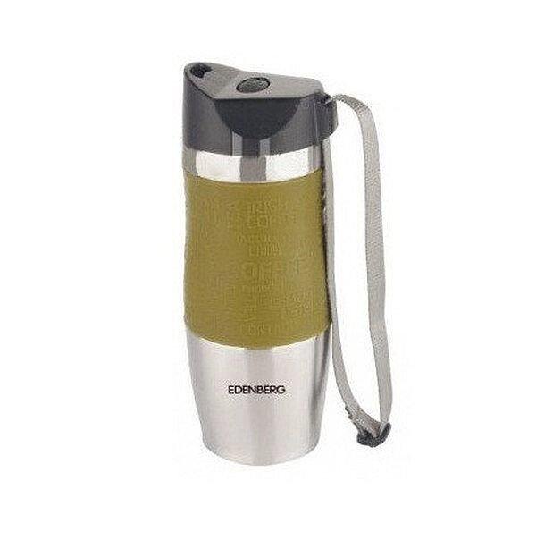 Термокухоль термос Edenberg Eb-623 з ремінцем, olive вставка, фото 1
