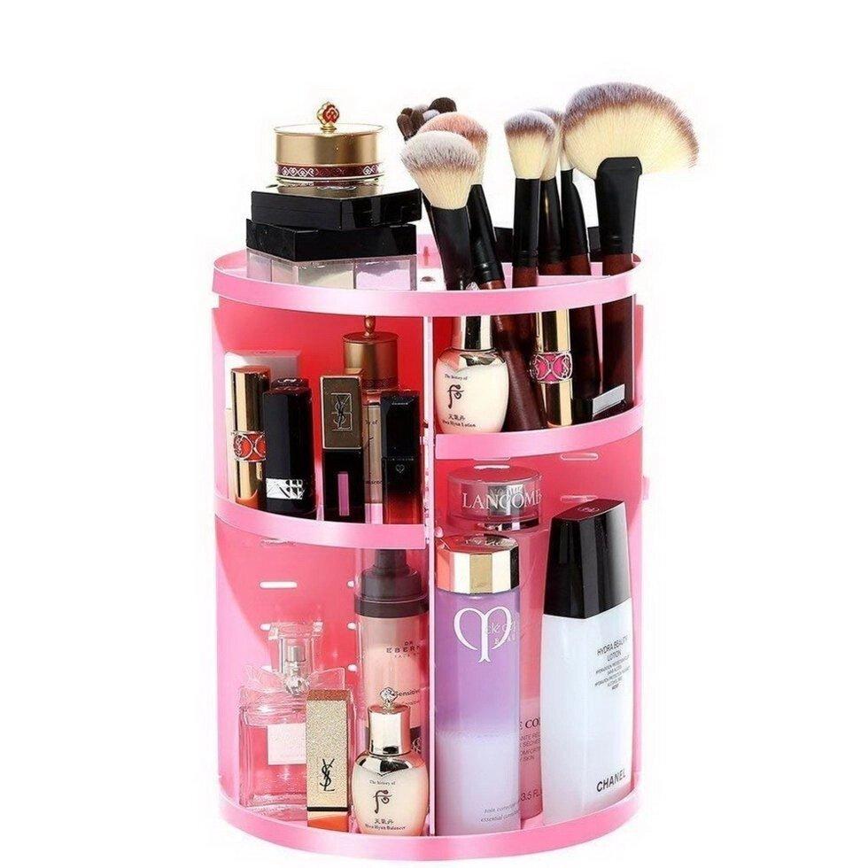 Органайзер для косметики, що обертається Rotation Cosmetic Organizer, pink, фото 1