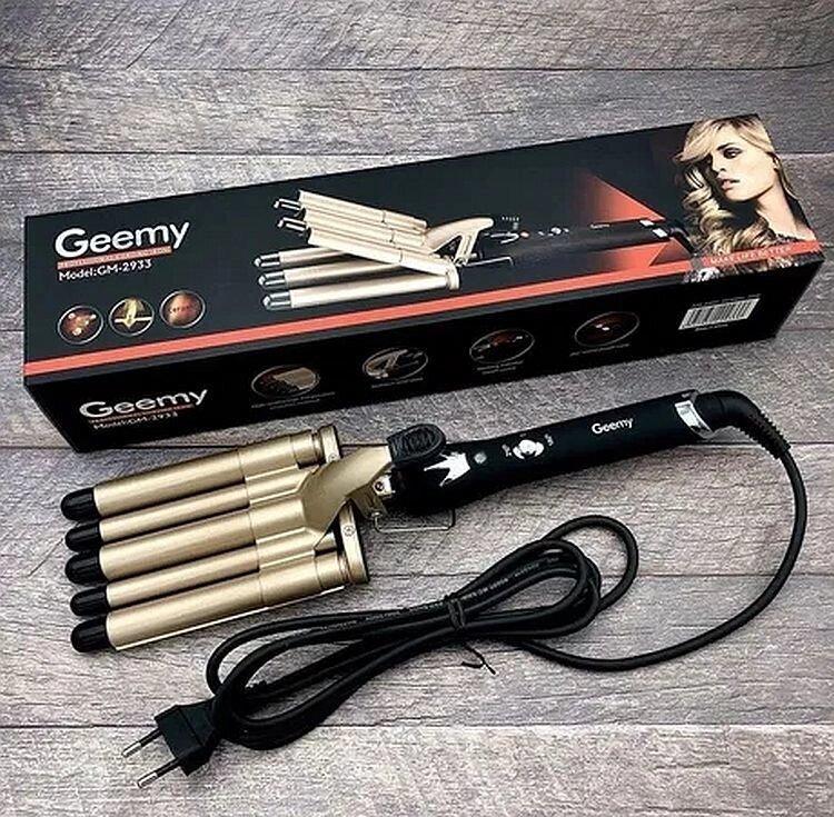Плойка для волосся на 5 хвиль Geemy Gm-2933, щипці для завивки та об'єму