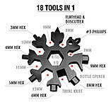 18 в 1 Мультитул викрутка у вигляді сніжинки snowflake wrench tool, фото 2