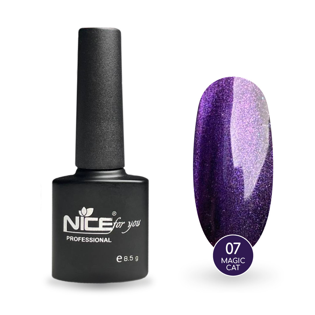 Гель-лак Nice for you Magic cat №07 Фіолетовий 8.5 г