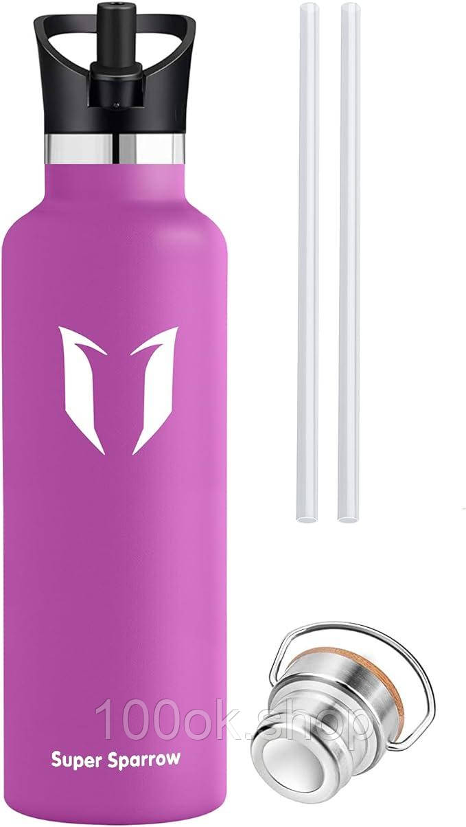Пляшка для води Super Sparrow S-350- Lilac Purple (B07DYMT396) (дефект корпусу) 0353, фото 1
