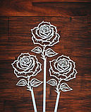 Топер у вигляді квітки для флористики та декору білий, фото 2