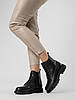 Черевики жіночі демісезонні чорні шкіряні,на каблуку,на платформі з шнурівкою і блискавкою Meegocomfort 41, фото 10