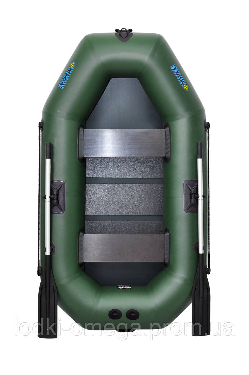 Човен пвх надувний гребний 2-місний ΩMega 220LS зелений