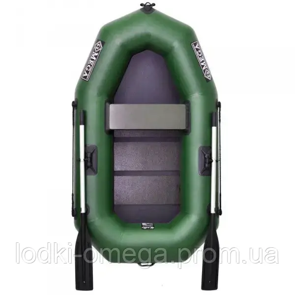 Човен пвх надувний гребний одномісний ΩMega 210LS зелена