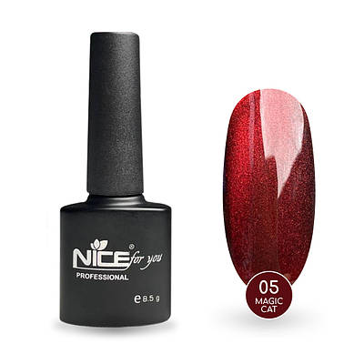 Гель-лак Nice for you Magic cat №05 Червоний 8.5 г