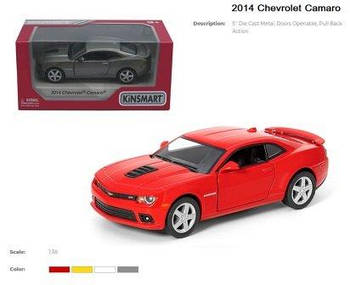 Машина металева Chevrolet Camaro KT5383W