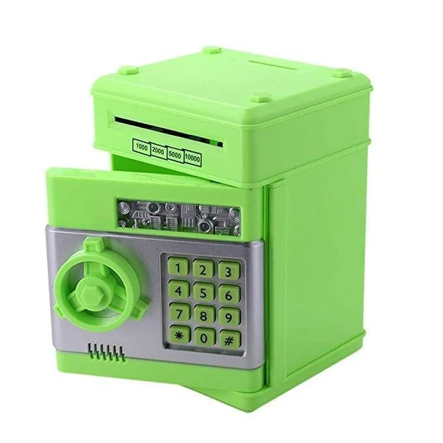 Сейф копилка игрушка детская Jaobao банкомат с кодовым замком и купюроприемником салатовый - фото 6 - id-p2092811696