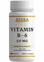 Вітамін В6 (Піридоксин) 50мг Oeska 90 таблеток | Vitamin B6, Pyridoxine HCI