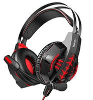 Наушники Hoco W102 Cool tour gaming headphones Red