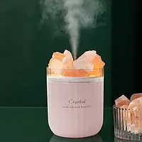 Б/в A07 Зволожувач Crystal Salt USB Charging Домашній Зволожувач Для Ароматерапії (рожевий)
