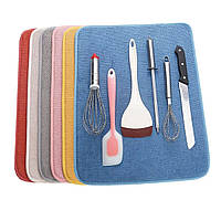 Коврик для мокрой посуды Dish Drying Mat "Однотон" 30 х 40 см (R88843)