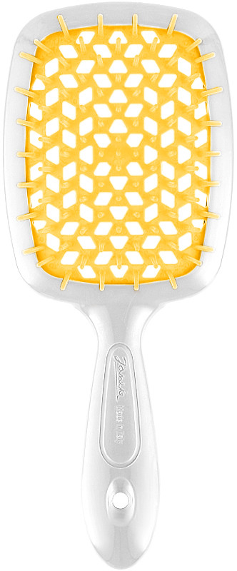 Щітка Superbrush Small біла з жовтим неон Janeke