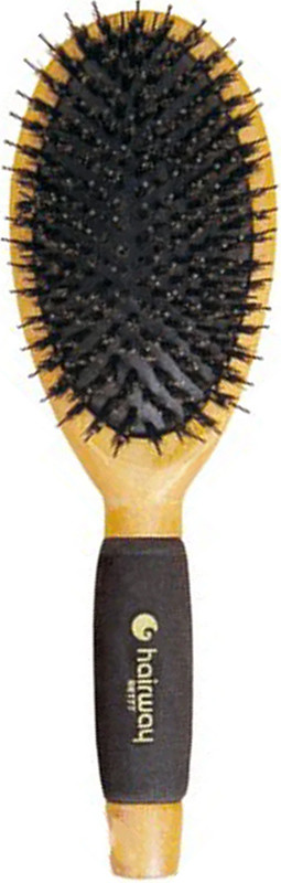 Щітка масажна овальна чорна, щетина дикобраз Hairway
