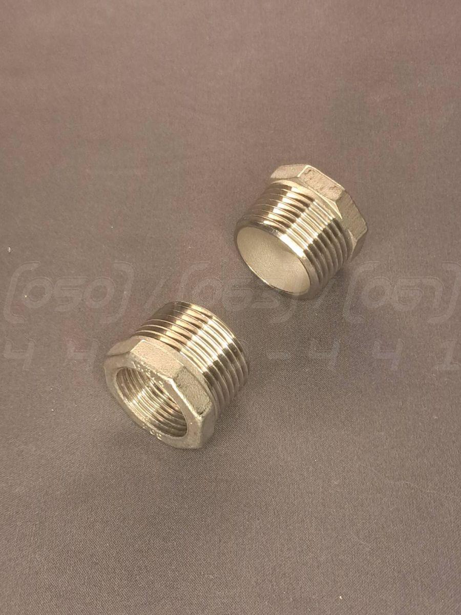 Футорка різьбова нержавіюча DN25x20 (1"x3/4") н/ж сталь AISI304, різьба BSPP, Class 150, лита