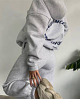 Костюм трехнитка на флисе женский, разные цвета 42/46, Светло-серый