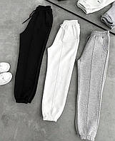 Женские базовые спортивные штаны джогеры оверсайз тренд 2023 черный серый белый шоколад