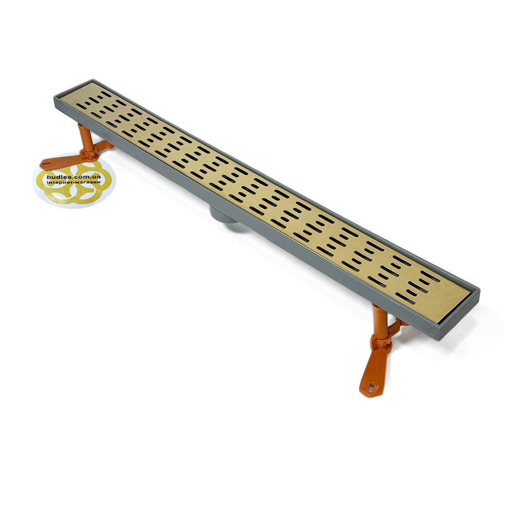 Трап для душу вертикальний CLASSIC GOLD 60 см, решітка дощ золото FEHA, фото 1