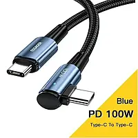 Провод боковый Essager 100W 5A USB-A - Type-C кабель шнур