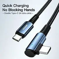 Провод боковый Essager 100W 5A USB-A - Type-C кабель шнур