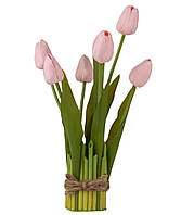 Букет тюльпанів з латексу 7 шт рожевий