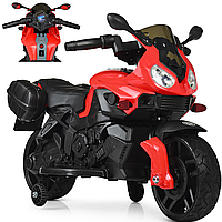 Детский мотоцикл на аккумуляторе электромотоцикл Bambi M 4080EL-3 красный