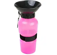 Переносна напувалка для собак Dog Water Bottle Рожева